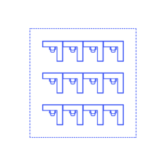 Layouts Open Offices Cubicles L Shape Single Simple Line Art Svg, Free Vectors File